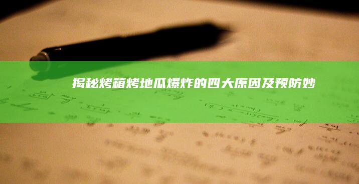 揭秘烤箱烤地瓜爆炸的四大原因及预防妙招